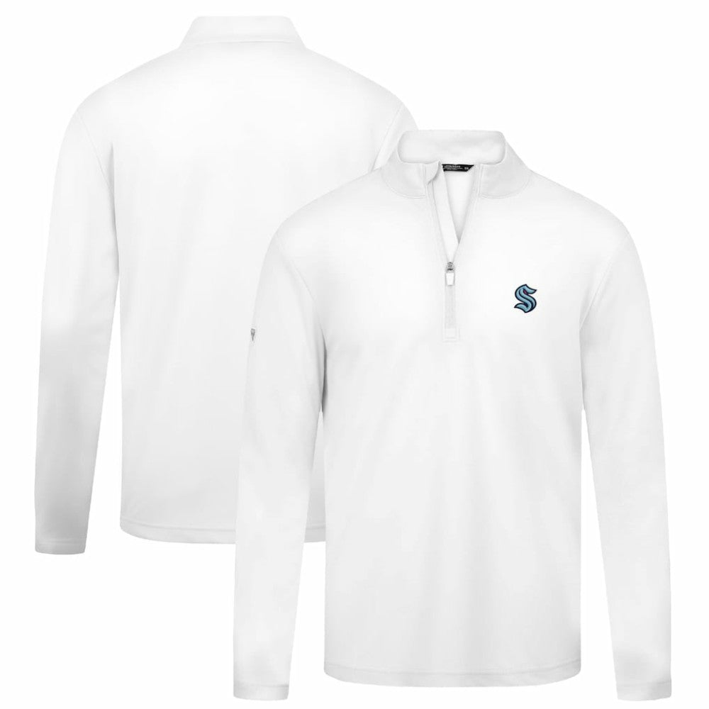 Seattle Kraken Levelwear Heron Insignia Core Quarter-Zip Jacket - White Jackets