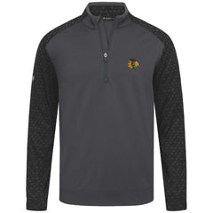 Chicago Blackhawks Levelwear Aztec Insignia Core Quarter-Zip Pullover Top - Charcoal Pullover