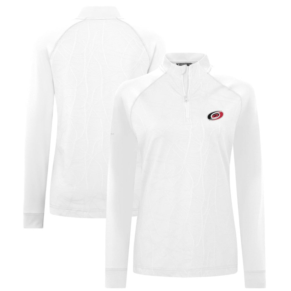Carolina Hurricanes Levelwear Women's Amethyst Insignia Core Quarter-Zip Jacket - White Jackets