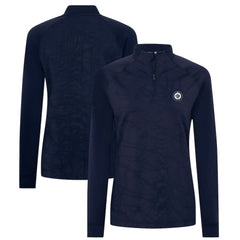 Winnipeg Jets Levelwear Women's Amethyst Insignia Core Quarter-Zip Jacket - Navy Jackets