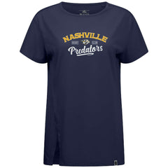 Nashville Predators Levelwear Women's Influx Ice Wall T-Shirt - Navy T-shirts