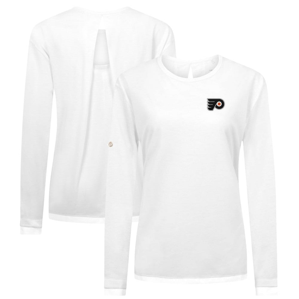 Philadelphia Flyers Levelwear Women's Sequoia Primary Logo Long Sleeve T-Shirt - White T-shirts