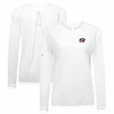 Columbus Blue Jackets Levelwear Women's Sequoia Primary Logo Long Sleeve T-Shirt - White T-shirts