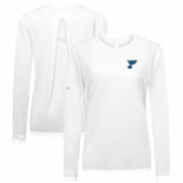 St. Louis Blues Levelwear Women's Sequoia Primary Logo Long Sleeve T-Shirt - White T-shirts