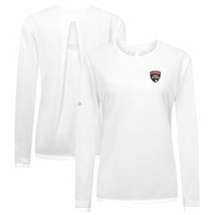 Florida Panthers Levelwear Women's Sequoia Primary Logo Long Sleeve T-Shirt - White T-shirts