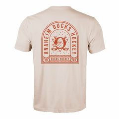 Anaheim Ducks Levelwear Richmond Stained Glass T-Shirt - Khaki T-shirts