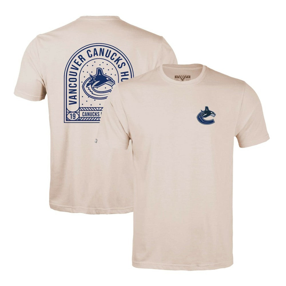 Vancouver Canucks Levelwear Richmond Stained Glass T-Shirt - Khaki T-shirts