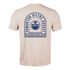 Edmonton Oilers Levelwear Richmond Stained Glass T-Shirt - Khaki T-shirts