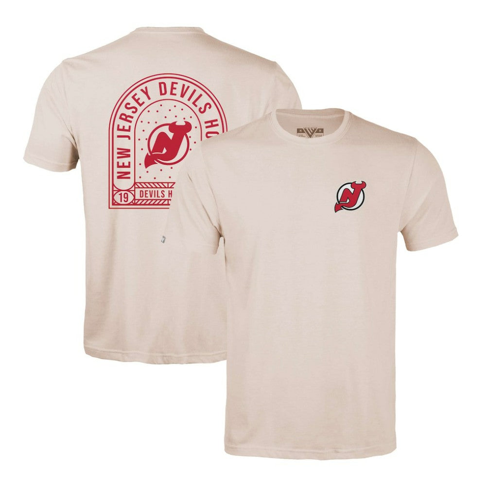 New Jersey Devils Levelwear Richmond Stained Glass T-Shirt - Khaki T-shirts