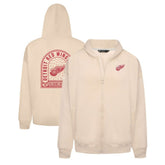 Detroit Red Wings Levelwear Uphill Stained Glass Full-Zip Hoodie Jacket - Khaki Hoodies