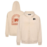Philadelphia Flyers Levelwear Uphill Stained Glass Full-Zip Hoodie Jacket - Khaki Hoodies