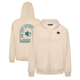 San Jose Sharks Levelwear Uphill Stained Glass Full-Zip Hoodie Jacket - Khaki Hoodies