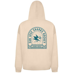 San Jose Sharks Levelwear Uphill Stained Glass Full-Zip Hoodie Jacket - Khaki Hoodies