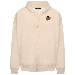 Chicago Blackhawks Levelwear Uphill Stained Glass Full-Zip Hoodie Jacket - Khaki Hoodies