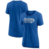 Los Angeles Dodgers Women's League Leader Tri-Blend T-Shirt Royal