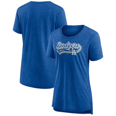 Los Angeles Dodgers Women's League Leader Tri-Blend T-Shirt Royal