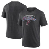 Philadelphia Phillies Wonderment Tri-Blend T-Shirt Charcoal