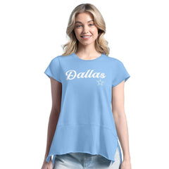 Dallas Cowboys Margaritaville Women's Gametime Is Paradise T-Shirt - Light Blue cheap