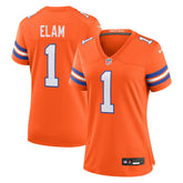 Jason Elam Denver Broncos Women's Mile High Collection 1977 Throwback Retired Player Game Jersey - Orange sale