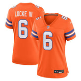 P.J. Locke III Denver Broncos Women's Mile High Collection 1977 Throwback Player Game Jersey - Orange online