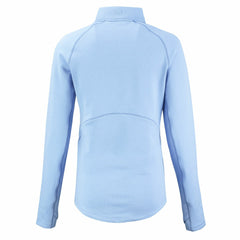 Kansas City Royals Cutter & Buck Women's Peshastin Eco Fleece Recycled Raglan Half-Zip Top Heather Light Blue