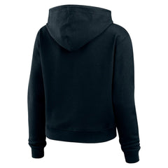 Carolina Panthers WEAR by Erin Andrews Women's Plus Size Waffle Hoodie Pullover Top - Black discount