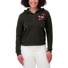 Tampa Bay Buccaneers WEAR by Erin Andrews Women's Plus Size Waffle Hoodie Pullover Top - Pewter cheap