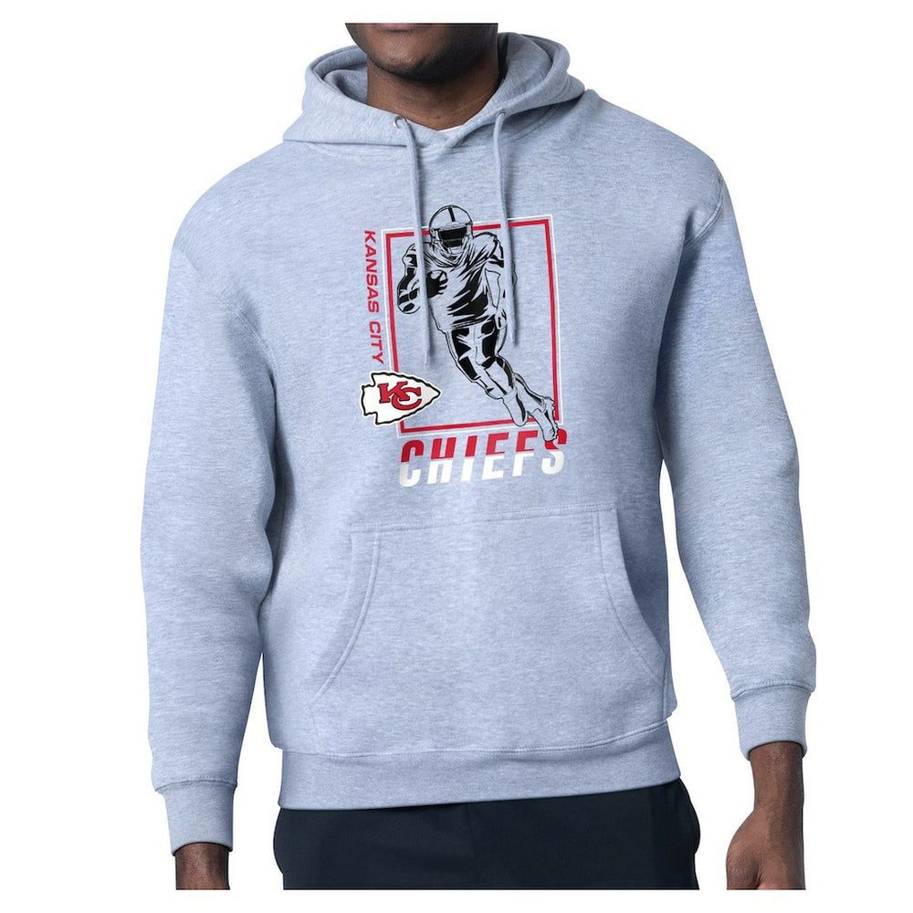 Kansas City Chiefs Starter Player Grid Pullover Hoodie - Heather Gray sale