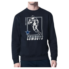 Dallas Cowboys Starter Player Grid Pullover Sweatshirt - Navy cheap