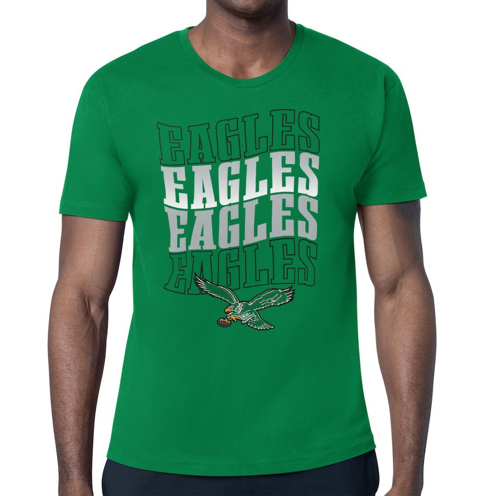 Philadelphia Eagles Starter Stacked Retro Logo T-Shirt - Kelly Green discount