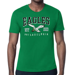Philadelphia Eagles Starter Distressed Retro Logo T-Shirt - Kelly Green on sale