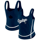 Dallas Cowboys WEAR by Erin Andrews Women's Square Neck Tank Top - Navy outlet