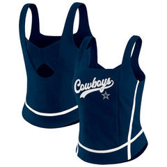 Dallas Cowboys WEAR by Erin Andrews Women's Square Neck Tank Top - Navy outlet