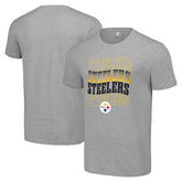 Pittsburgh Steelers Starter Four Team Name Logo T-Shirt - Heather Gray outlet