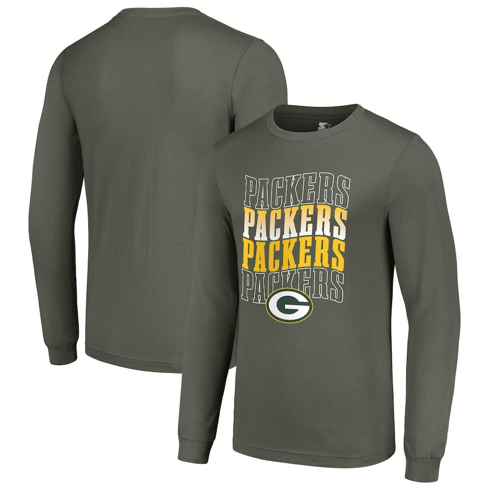 Green Bay Packers Starter Team Name Graphic Long Sleeve T-Shirt - Olive on sale