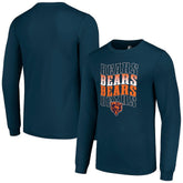 Chicago Bears Starter Team Name Graphic Long Sleeve T-Shirt - Navy sale