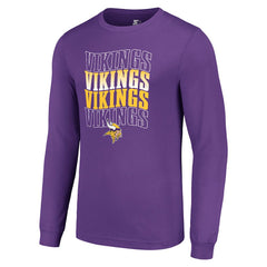 Minnesota Vikings Starter Team Name Graphic Long Sleeve T-Shirt - Purple sale