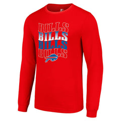 Buffalo Bills Starter Team Name Graphic Long Sleeve T-Shirt - Red discount