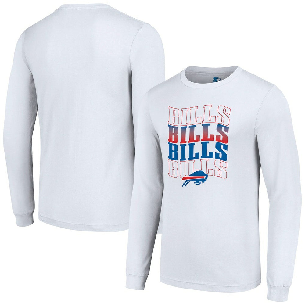 Buffalo Bills Starter Team Name Graphic Long Sleeve T-Shirt - White on sale