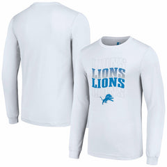 Detroit Lions Starter Team Name Graphic Long Sleeve T-Shirt - White on sale