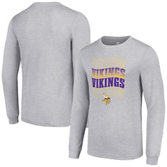 Minnesota Vikings Starter Team Name Graphic Long Sleeve T-Shirt - Heather Gray online