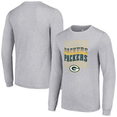 Green Bay Packers Starter Team Name Graphic Long Sleeve T-Shirt - Heather Gray cheap