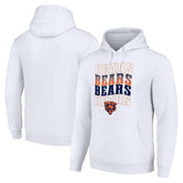 Chicago Bears Starter Four Team Name Logo Fleece Pullover Hoodie - White for sale