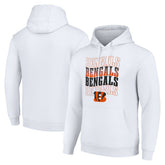 Cincinnati Bengals Starter Four Team Name Logo Fleece Pullover Hoodie - White discount