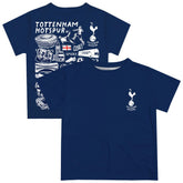 Tottenham Hotspur Vive La Fete Youth Impressions Artwork T-Shirt Sale - Navy