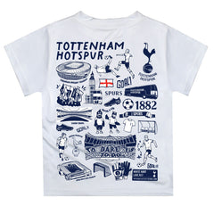 Tottenham Hotspur Vive La Fete Youth Impressions Artwork T-Shirt Sale - White