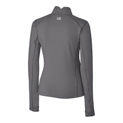 Buffalo Bills Cutter & Buck Women's Traverse Stretch Quarter-Zip Pullover Top - Gray for sale