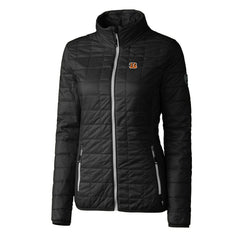 Cincinnati Bengals Cutter & Buck Women's Rainier PrimaLoft Eco Insulated Full-Zip Puffer Jacket - Black cheap