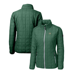 Green Bay Packers Cutter & Buck Women's Rainier PrimaLoft Eco Insulated Full-Zip Puffer Jacket - Green for sale