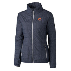 Chicago Bears Cutter & Buck Women's Rainier PrimaLoft Eco Insulated Full-Zip Puffer Jacket - Navy for sale
